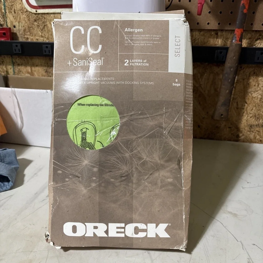 Oreck CC SaniSeal AK1CC6A Allergen Filtration Vacuum Bags‎ 6 Pack 2 Packs